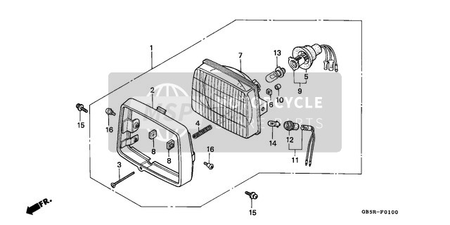 33128438841, Nut, Unit Holder, Honda, 1